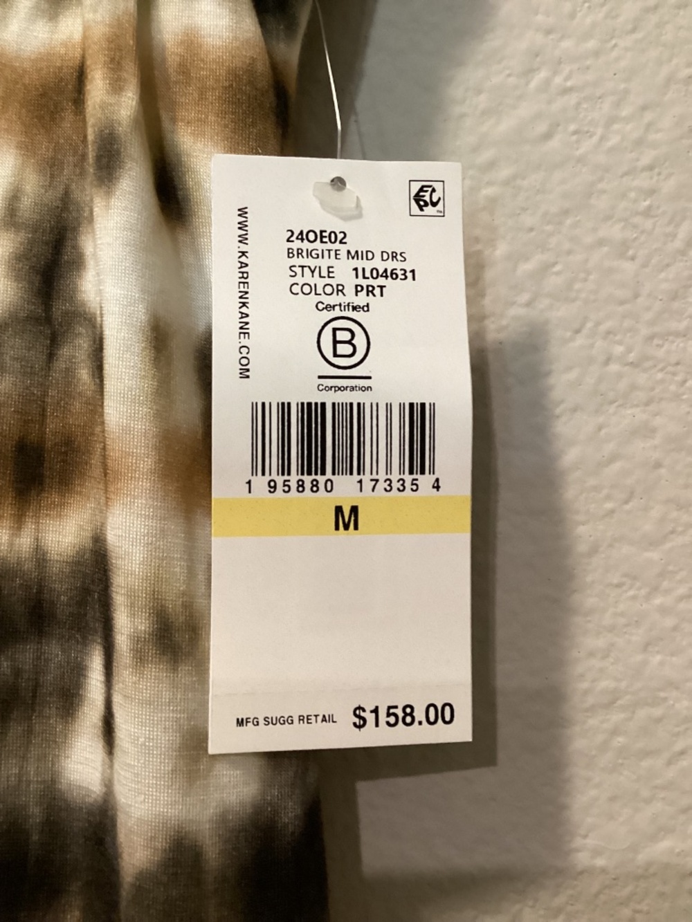 Karen Kane Brigitte Tie Dye Sleeveless Midi Dress, size M - Picture 6 of 14